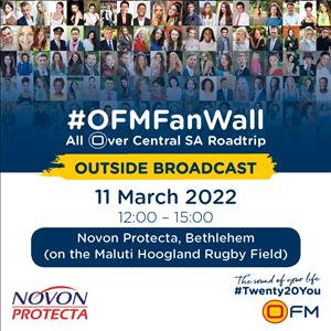 Novon Protecta OFM Fan Wall Outside Broadcast - 11 March 2022